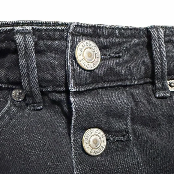 American Eagle Hi-Rise A-Line Black Denim Skirt | Size 2/4 - Picture 2 of 4